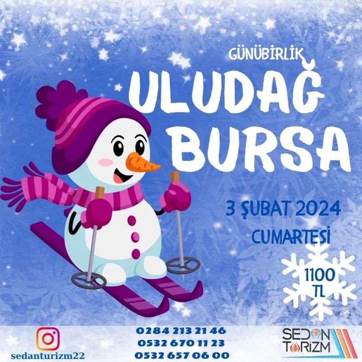Uludağ/Bursa Turu, Günübirlik 3 Şubat 2024